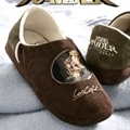 Pantoufles marron foncé