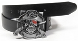 Ceinture noire, boucle tête de mort 