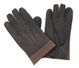 Gants unis marron, 