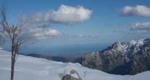 Ghisoni, le ski face à la mer.