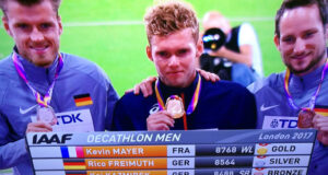 Kevin Mayer, au décathlon, Médaille d’Or de l’une des épreuves les plus difficiles.