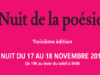 Nuit de la poésie : Samedi 17 novembre 2018 de 19h au lever du soleil à l’Institut du monde arabe.