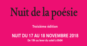 Nuit de la poésie : Samedi 17 novembre 2018 de 19h au lever du soleil à l’Institut du monde arabe.