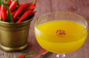 Saint Valentin Cocktail Caraïbos Gold n Spicy.