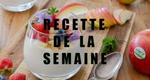 FROMAGE BLANC AUX POMMES ANTARÈS®, FRUITS ROUGES ET INFUSION VERVEINE.