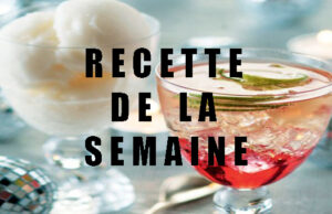 COCKTAIL AU CHAMPAGNE ET SON SORBET.