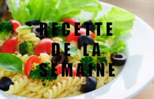 Salade de fusillis pour le déjeuner.