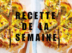 Quiche aux épinards et au saumon.