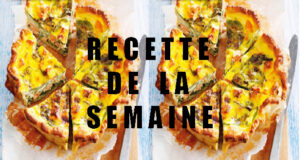 Quiche aux épinards et au saumon.