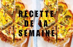 Quiche aux épinards et au saumon.