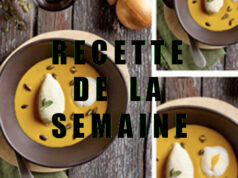 Velouté de potiron , quenelle de Chaource & graines de courge.