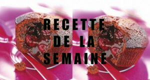 Fondant au chocolat et aux cerises.