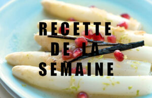 PoĂȘlĂ©e d’asperges blanches des sables des Landes vanillĂ©es.