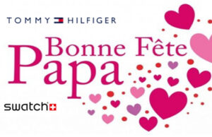 Tommy Hilfiger et Swatch , Papa, j’ai un cadeau pour toi .