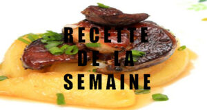 Foie gras poêlé aux cèpes et pommes rôties