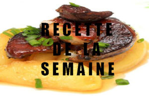 Foie gras poêlé aux cèpes et pommes rôties