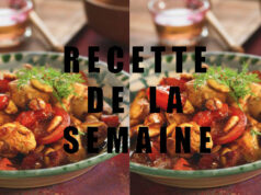 Poulet au miel, tomates et amandes