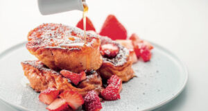 Pain perdu sans beurre aux fraises