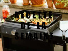 Plancha terre et mer avec fallafels, petits piments oiseaux, carottes, cabillaud et citron vert