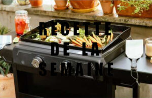 Plancha terre et mer avec fallafels, petits piments oiseaux, carottes, cabillaud et citron vert