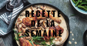 Fricassée de poulet light à la crème et champignons