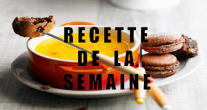 Fondue de jus d’orange aux macarons au chocolat