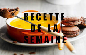 Fondue de jus d’orange aux macarons au chocolat