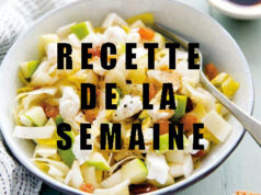 Salade d’endives aux pommes granny, chèvre et raisins secs