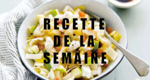 Salade d’endives aux pommes granny, chèvre et raisins secs