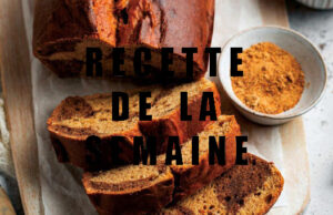 Banana bread marbré