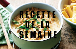 Lapin en sauce crémeuse à la moutarde et tortiglionis