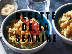 Risotto aux crosnes et chips de lard fumé