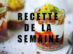 Verrines kiwi, granola maison, caramel