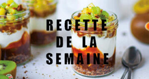 Verrines kiwi, granola maison, caramel