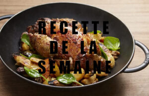 PINTADE FARCIE ET PANIER DE LÉGUMES D’HIVER BRAISÉS