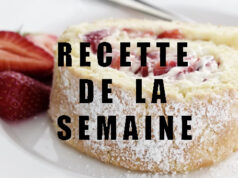 Gâteau roulé aux fraises et à la mascarpone