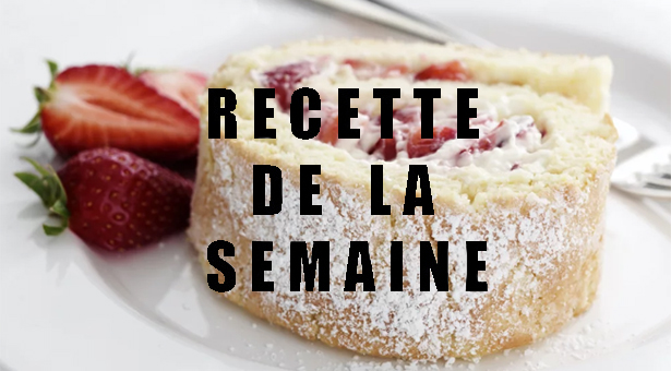 Gâteau roulé aux fraises et à la mascarpone