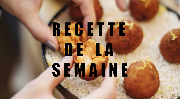 RISOTTO BALLS DE PIQUILLOS AU CŒUR DE CHÈVRE