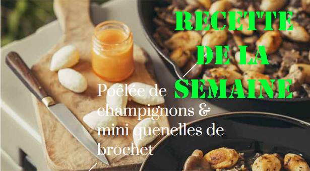 Poêlée de champignons & mini quenelles de brochet Giraudet
