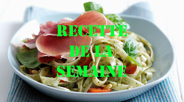 Pâtes pesto fraîches au Jambon de Parme