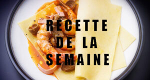 Ravioles de gambas aux cèpes