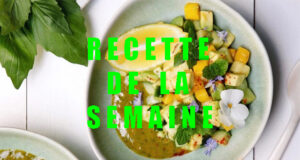 Tartare de concombres, avocat et mangue