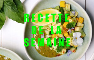 Tartare de concombres, avocat et mangue